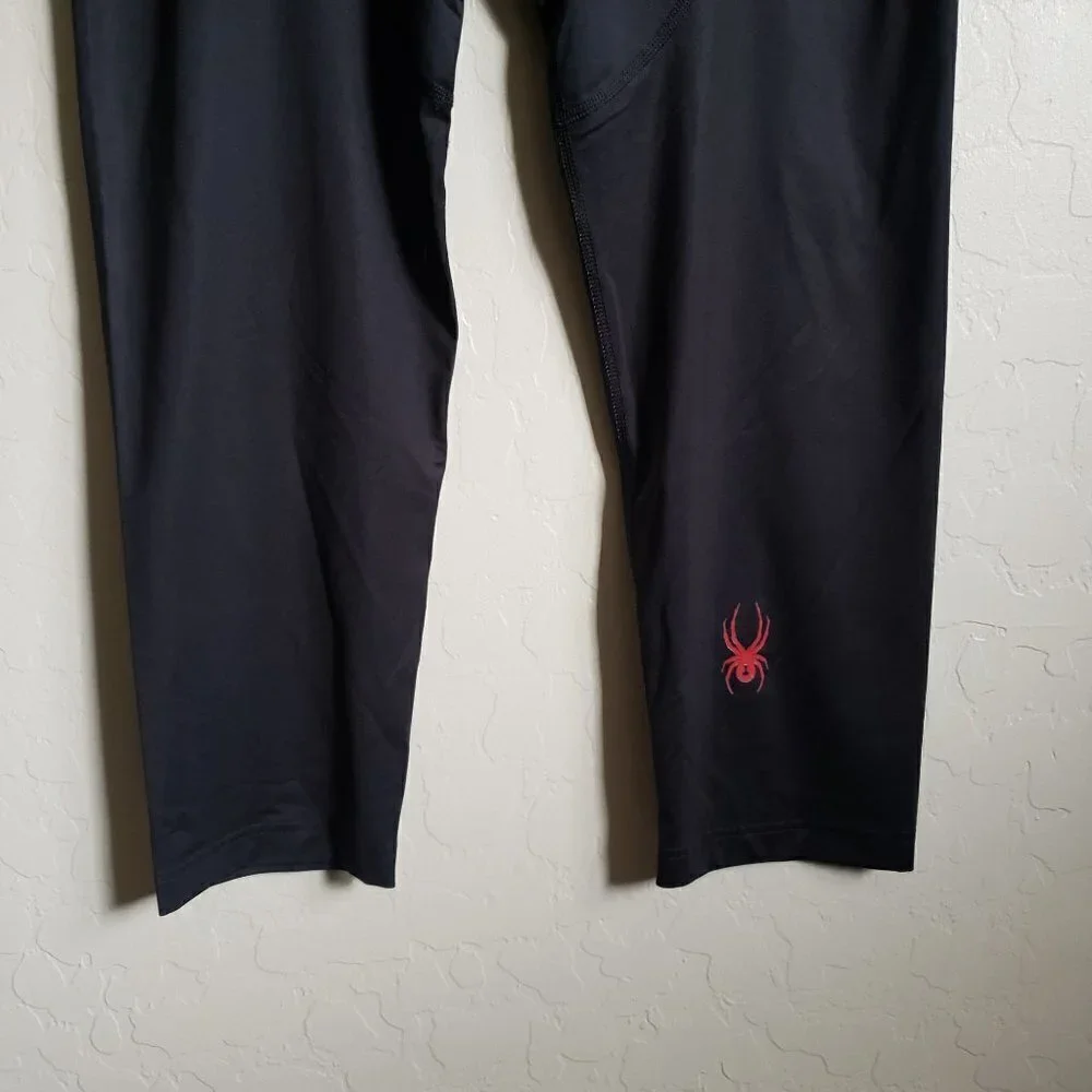Spyder Baselayer Pants High Rise Stretch Elastic Waist Black Red Size Women's XL
